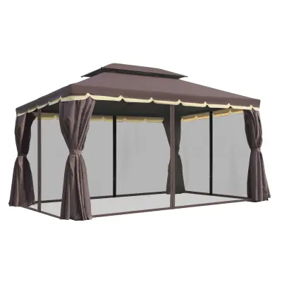 Vrtni paviljon 390x290x280 cm smeđi