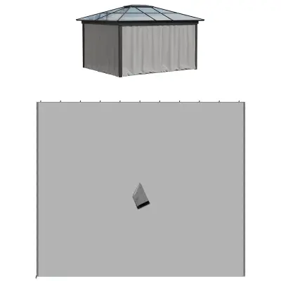 Set bočnih panela Pavilion, 4 komada, 302x205 cm, siva