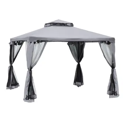 Vrtni paviljon 294x294x265 cm svijetlosivi