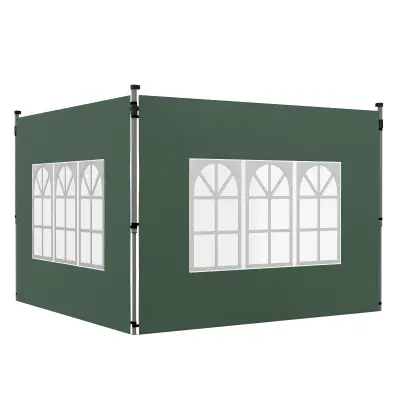 Set bočnih panela za paviljon 2 komada 295x195 cm zelena