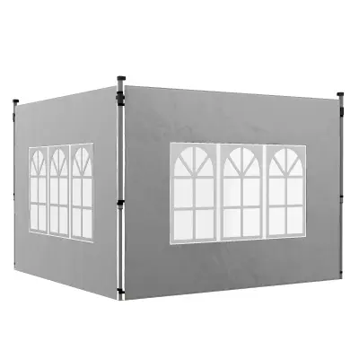 Set bočnih panela za paviljon 2 komada 295x195 cm svijetlo siva