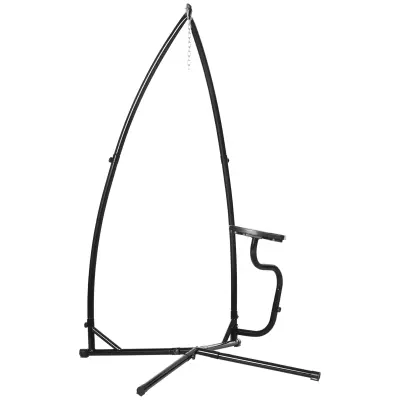 Stalak za viseću stolicu X oblik 110x110x215 cm Crni
