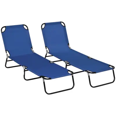 Set sklopivih ležaljki 188x56x28 cm plava