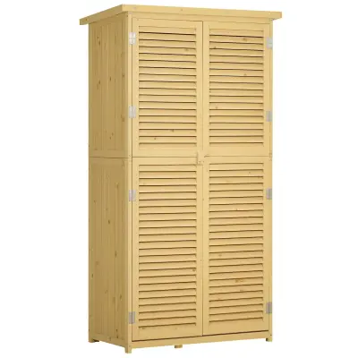Vrtni ormar 87x46,5x160 cm prirodno drvo