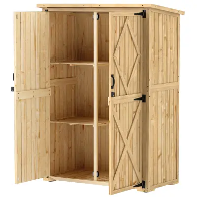 Vrtni ormar 116,5x57x167 cm prirodni