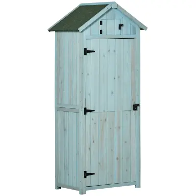 Vrtni ormar 77x54.2x179 cm plavo-zelene boje