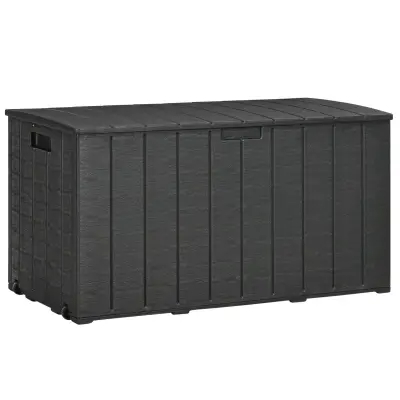 Vrtna kutija za pohranu 122,4x62x64,5 cm crna
