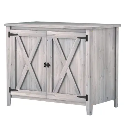 Vrtni ormar za pohranu 110x60x88,5 cm Sivi