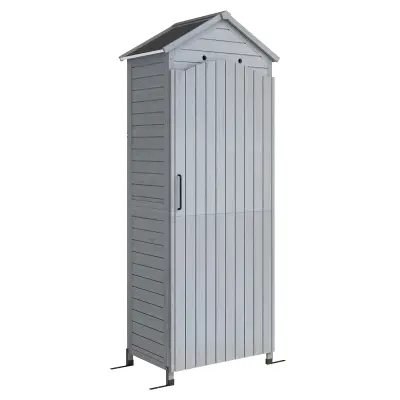 Vrtni ormar 85x58x213 cm Sivi