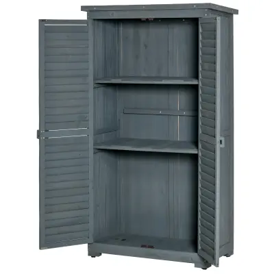 Vrtni ormar 87x46,5x160 cm sivi