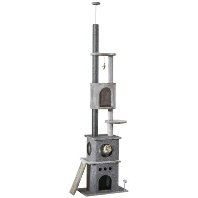 Stablo za mačke 60x40x225-255 cm Sivo