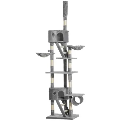 Stablo za mačke 60x45x240-260 cm Svijetlo siva
