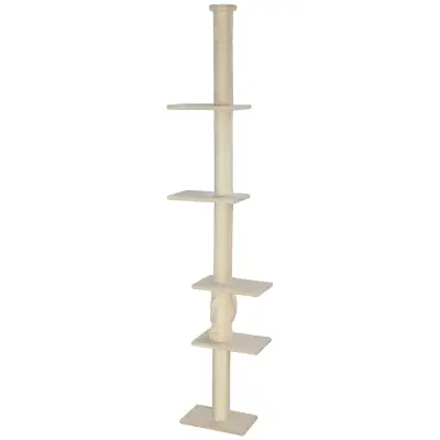 Stablo za mačke, visina do stropa, 42,5x26,5x225-275 cm, krem boja