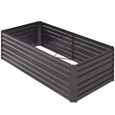 Povišeni vrtni krevet 180x90x59 cm Sivi