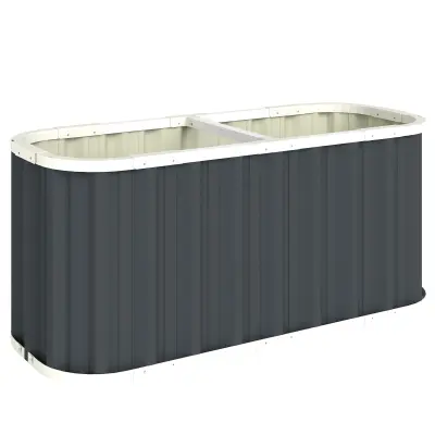 Povišeni vrtni krevet 136x53x61 cm Sivi