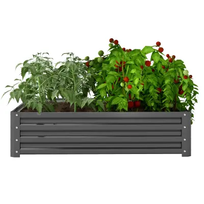 Povišeni vrtni krevet 120x120x30 cm Sivi
