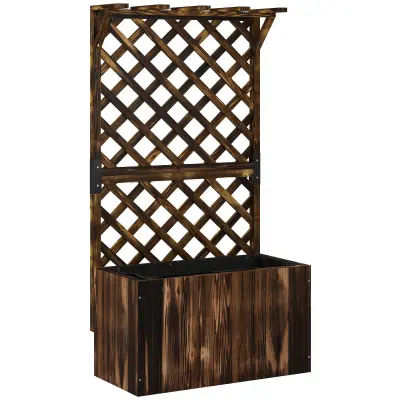 Povišena vrtna gredica s rešetkom 64x33x122 cm Crna