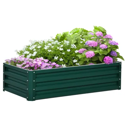 Povišeni vrtni krevet 120x60x30,5 cm zeleni metal