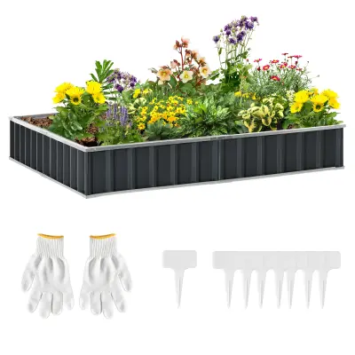 Povišeni vrtni krevet T oblik 258x90x30 cm Siva