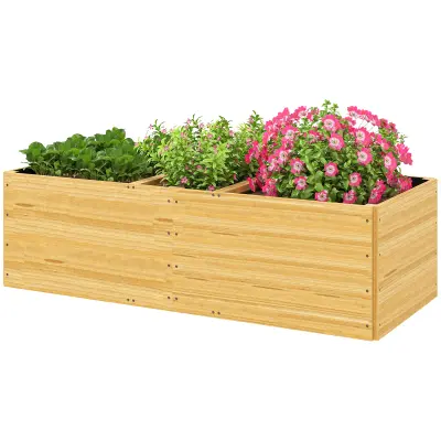 Povišeni vrtni krevet 140x60x40 cm Prirodno drvo