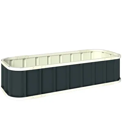 Povišeni vrtni krevet 136x52x31 cm tamnosivi