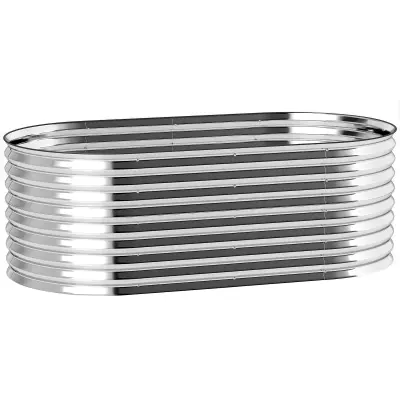 Metalni povišeni vrtni gredica 160x80x56 cm sivi