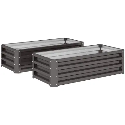 Set povišenih vrtnih gredica 110x50x30 cm tamnosiva