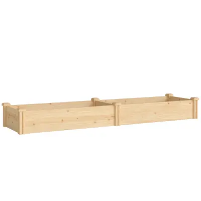 Povišeni vrtni krevet 235x66x26 cm Prirodno drvo