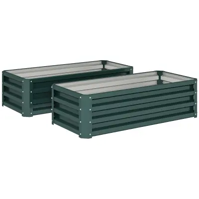 Set povišenih vrtnih gredica 110x50x30 cm zelena