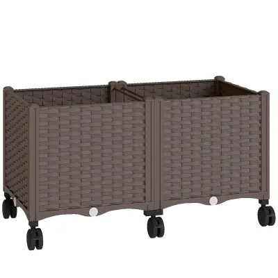 Povišeni vrtni krevet 80x40x43 cm smeđi