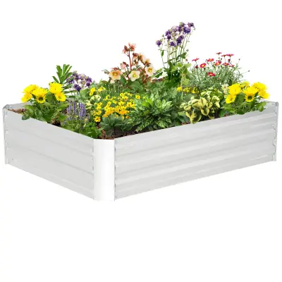 Povišeni vrtni krevet 120x90x30 cm srebrni