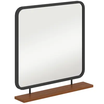 Zidno ogledalo 55x10x55,5 cm crno