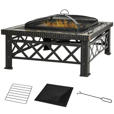 Vatra 76x76x47 cm Crna