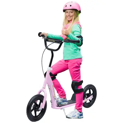 Dječji romobil 120x52x80-88 cm Roza