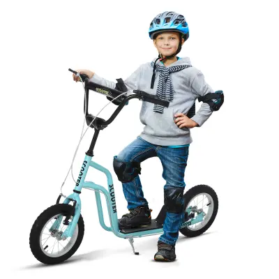 Dječji romobil 120x58x75-80 cm plavi