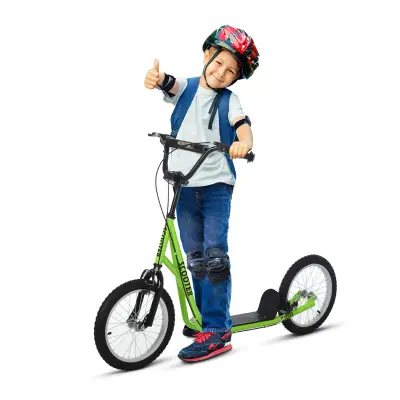 Dječji romobil 139x58x90-96 cm Zeleno