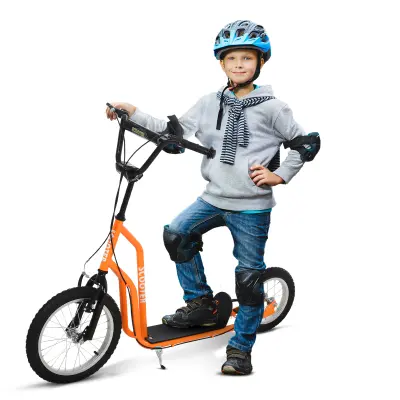 Dječji romobil 135x58x88-94 cm Narančasti