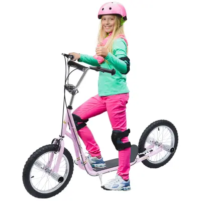 Dječji romobil 16 inča 143x58x92-100 cm Roza
