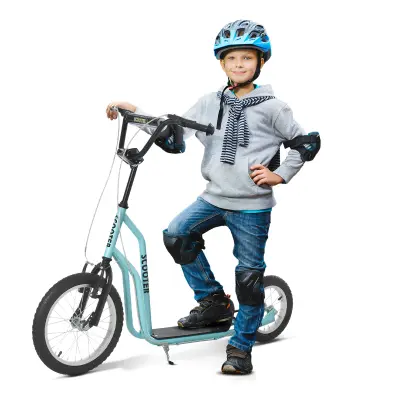 Dječji romobil 135x58x88-94 cm plavi
