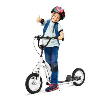 Dječji romobil 120x58x85-95 cm Bijeli