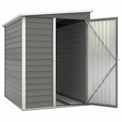 Vrtna sjenica 142x184x181 cm Sivi metal