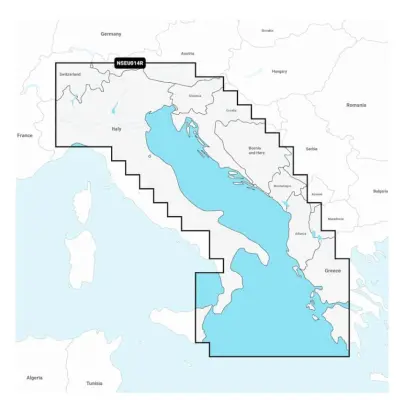 Nautička karta Garmin Navionics+ Italy & Adriatic Sea (NSEU014R)