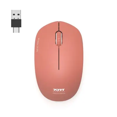 Port miš OFFICE bežični USB-A/USB-C, narančasti