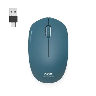 Port miš OFFICE bežični USB-A/USB-C, plavi