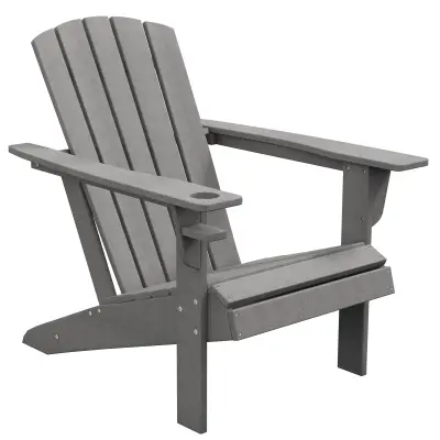 Vrtna stolica Adirondack 75x87x90 cm siva