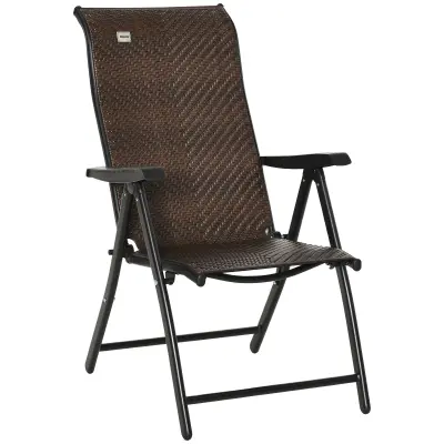 Sklopiva vrtna stolica 58x71x111 cm smeđa