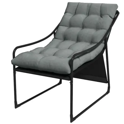 Vrtna fotelja 62x110x88 cm siva