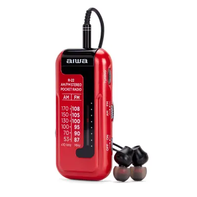 AIWA R-22RD prijenosni AM/FM radio s ‍slušalicama
