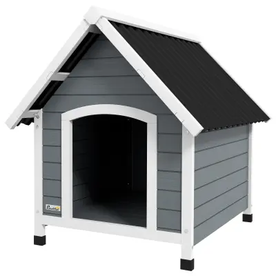 Kućica za psa 75x88x82 cm Siva