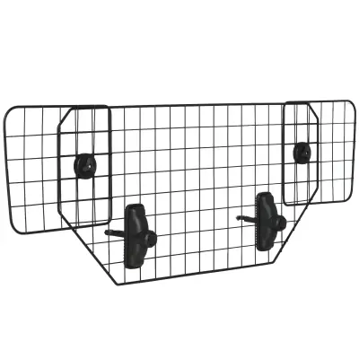 Podesiva pregrada za prtljažnik automobila za psa 90-120x40,5 cm Crna